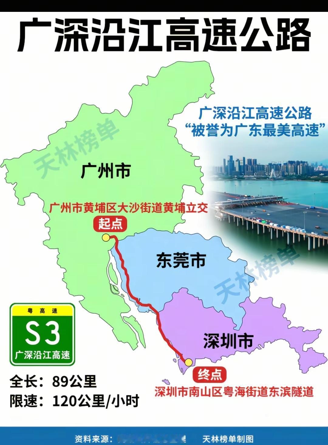 广深沿江高速公路。广深沿江高速，白天非常震撼，应该是全国几乎数一数二的了，晚上呢