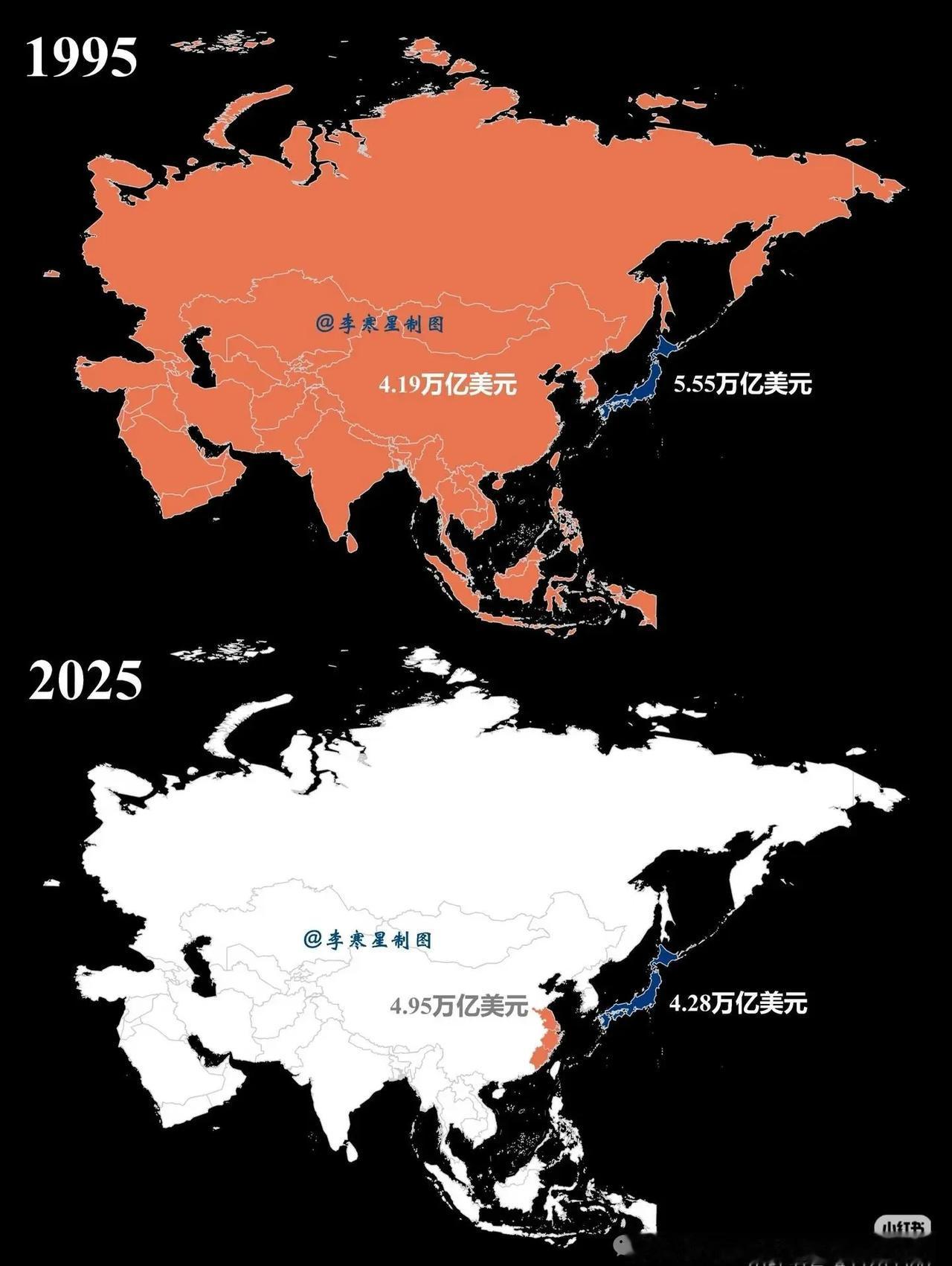 日本GDP从超过亚洲到不及中国四省花了30年