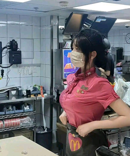 据说这是麦当劳的新制服，很不错哦！
