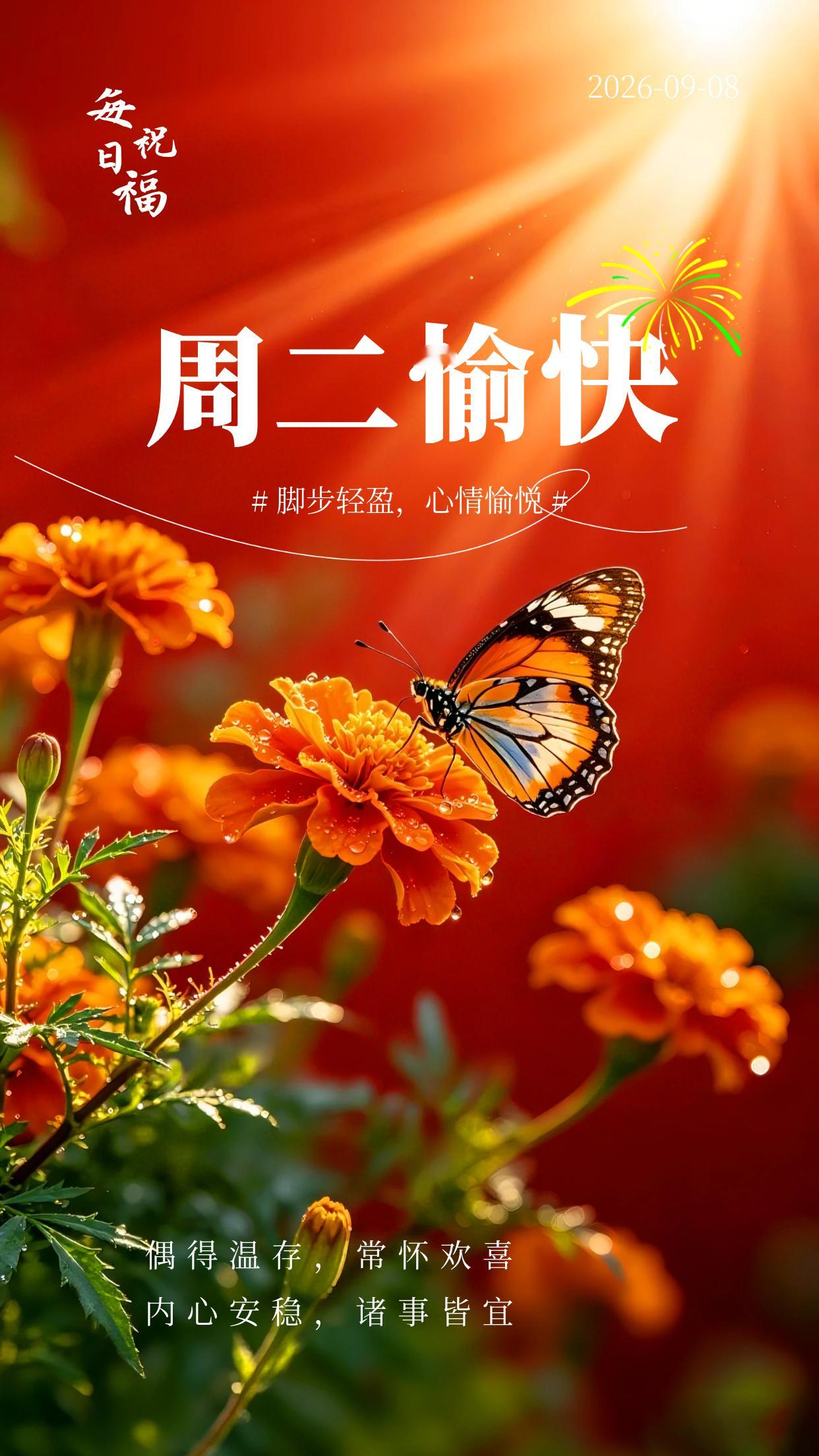 2026.9.8周二早安祝福图片海报壁纸拿图吱一声噢～
