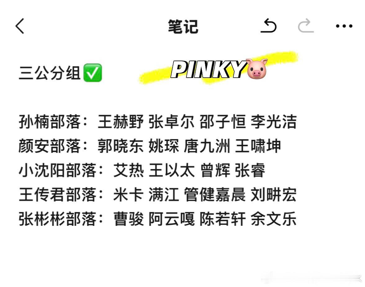 披荆斩棘6·三公分组✅孙楠部落：王赫野张卓尔邵子恒李光洁颜安部落：郭晓东