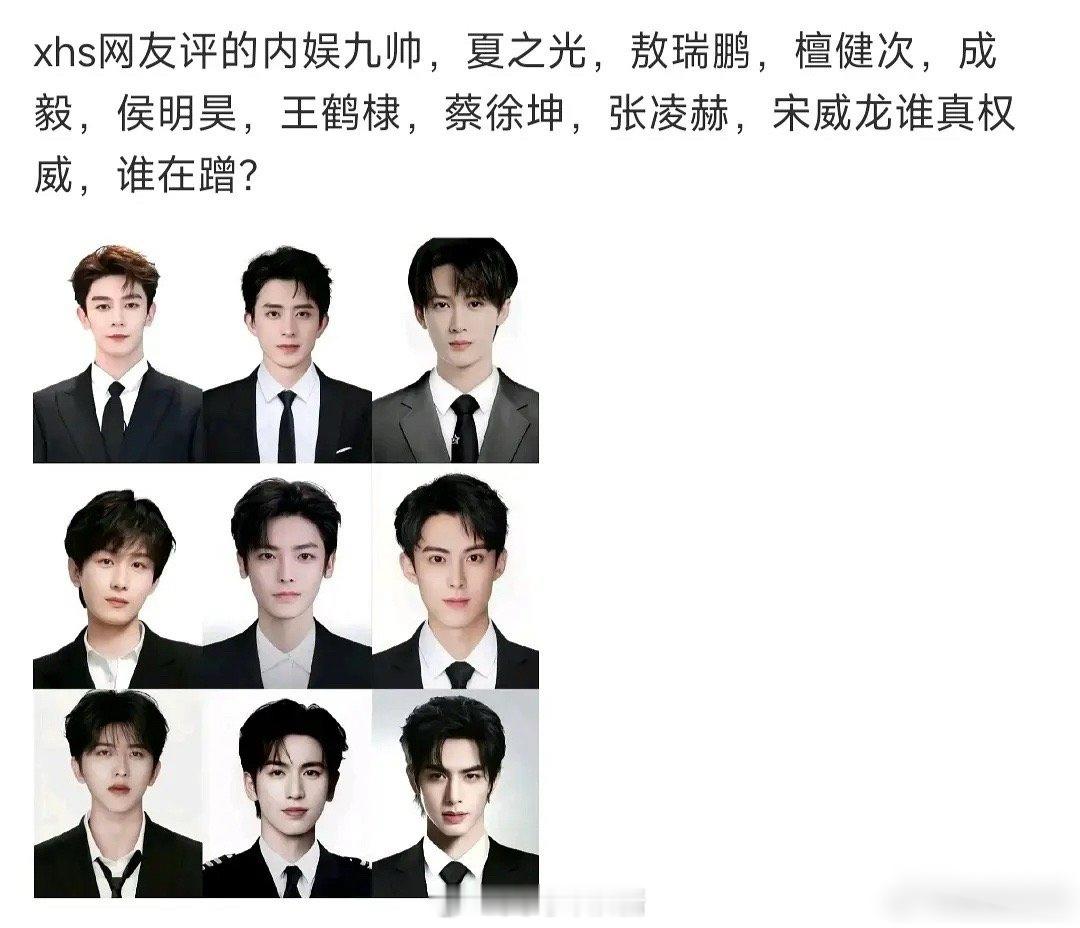 小红书评选的内娱九帅​​​