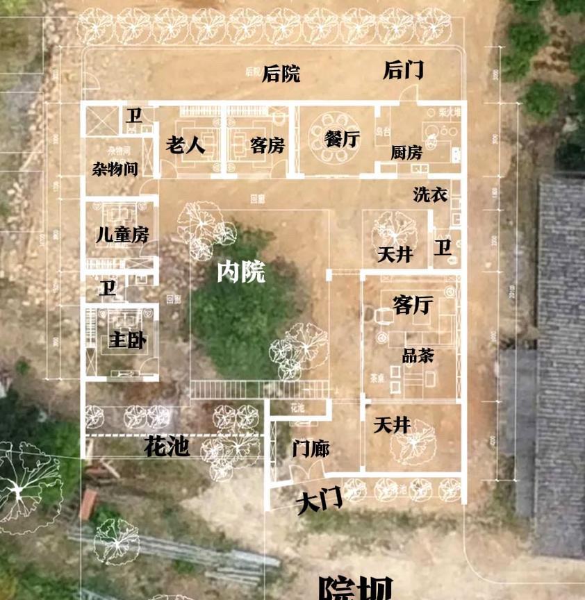 礼貌问下大神，这个自建房的平面图还能如何优化一下吗？[捂脸哭][捂脸哭]宅基地前