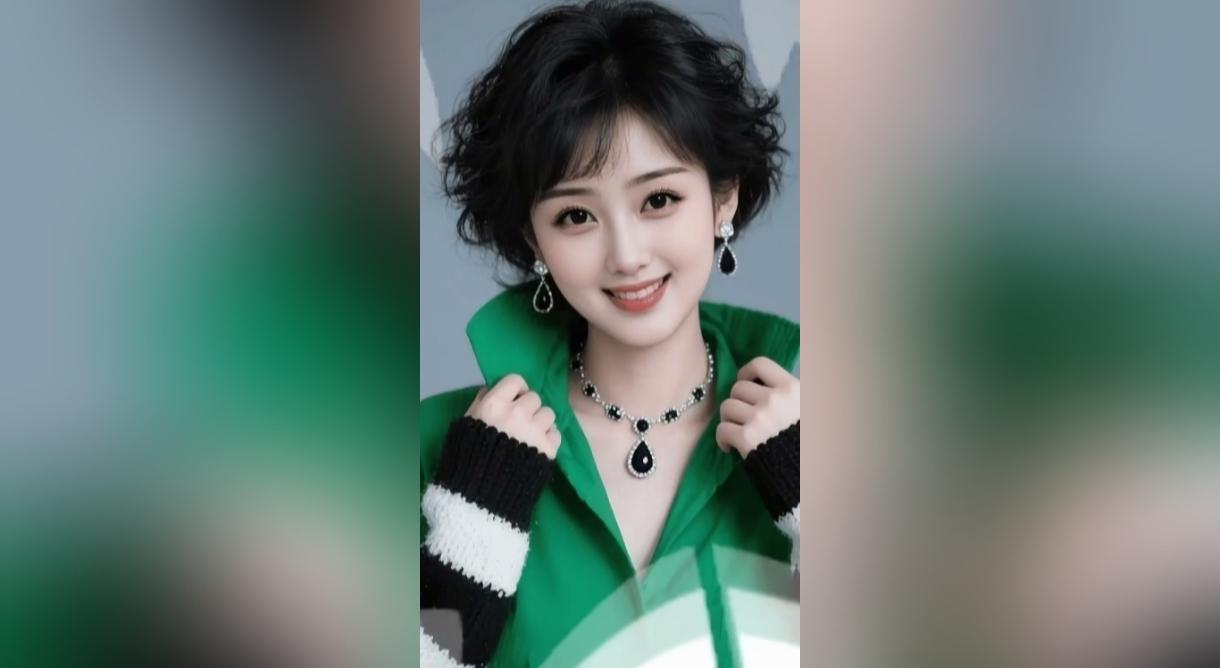 谁说复古就是“奶奶辈”的专属标签？看着这水灵灵的笑容、蓬松俏皮的短卷发，再配上那