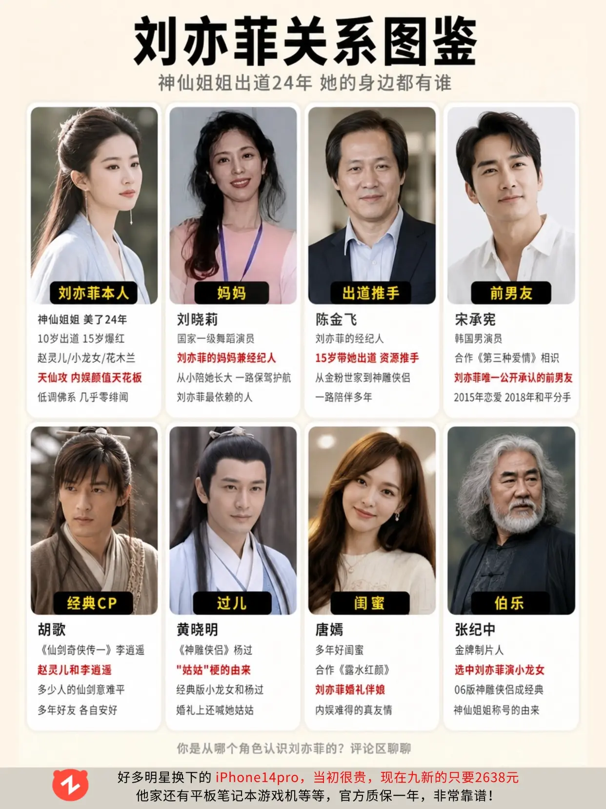 从赵灵儿到现在，刘亦菲的身边都有谁？