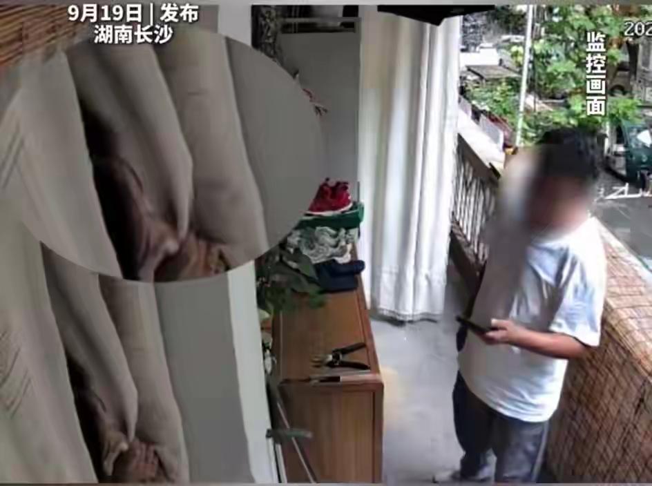 女子家门留了一条缝隙，门上还挂着半幅帘子，她万万没想到快递员没有提前