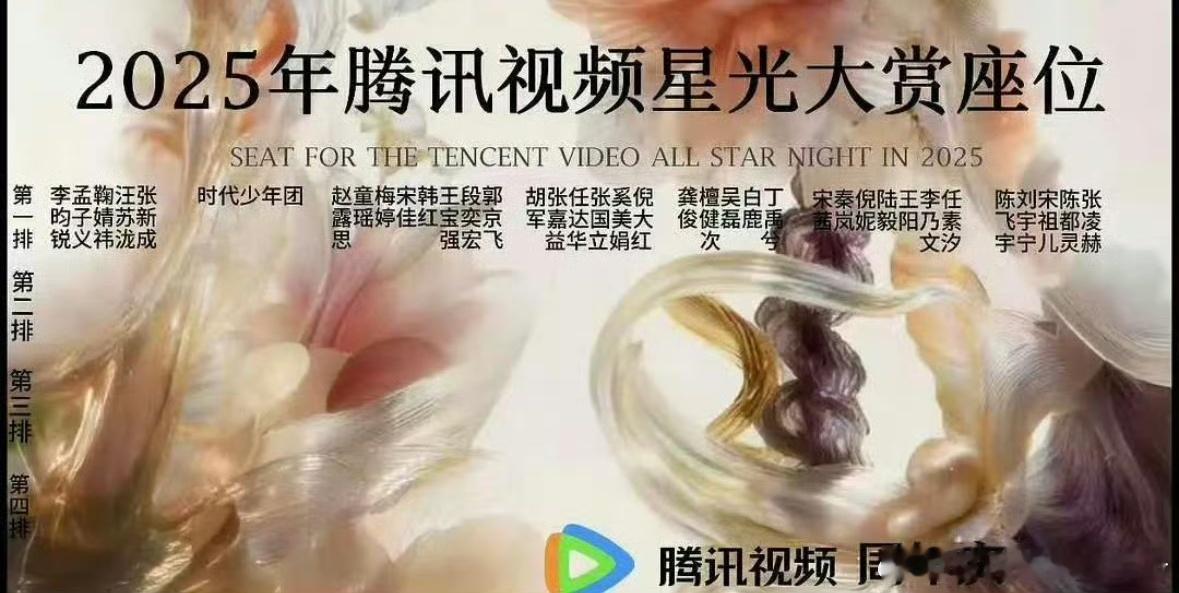 🍉网传星光大赏座位图鞠婧祎、时代少年团、赵露思、刘宇宁、白鹿、丁禹兮、龚俊、孟
