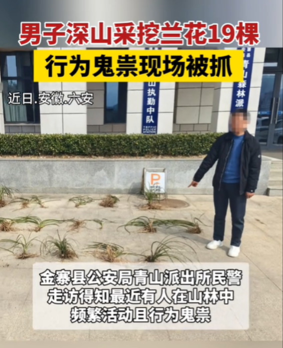 安徽六安，一男子多次进入深山中挖宝，执勤民警从村民口中得知这一消息后，立即进入深