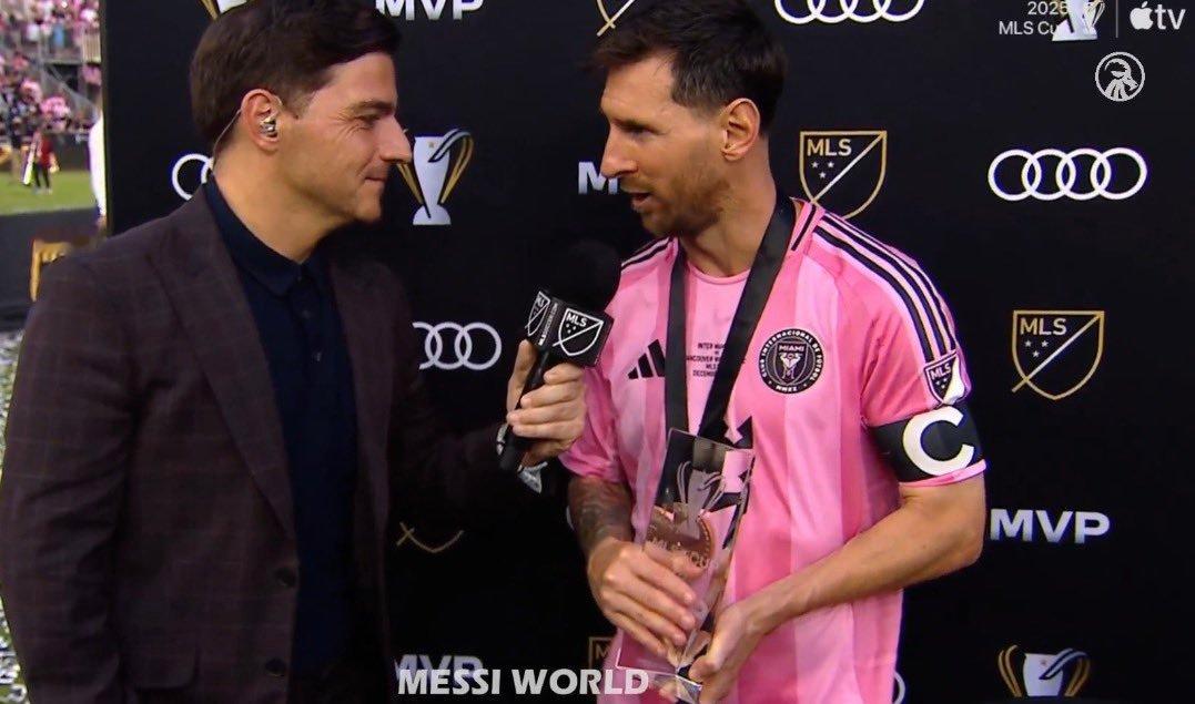 👑梅西荣获美职联季后赛MVP奖🥇👏👏👏Leo，三年前你决定来美国职业足