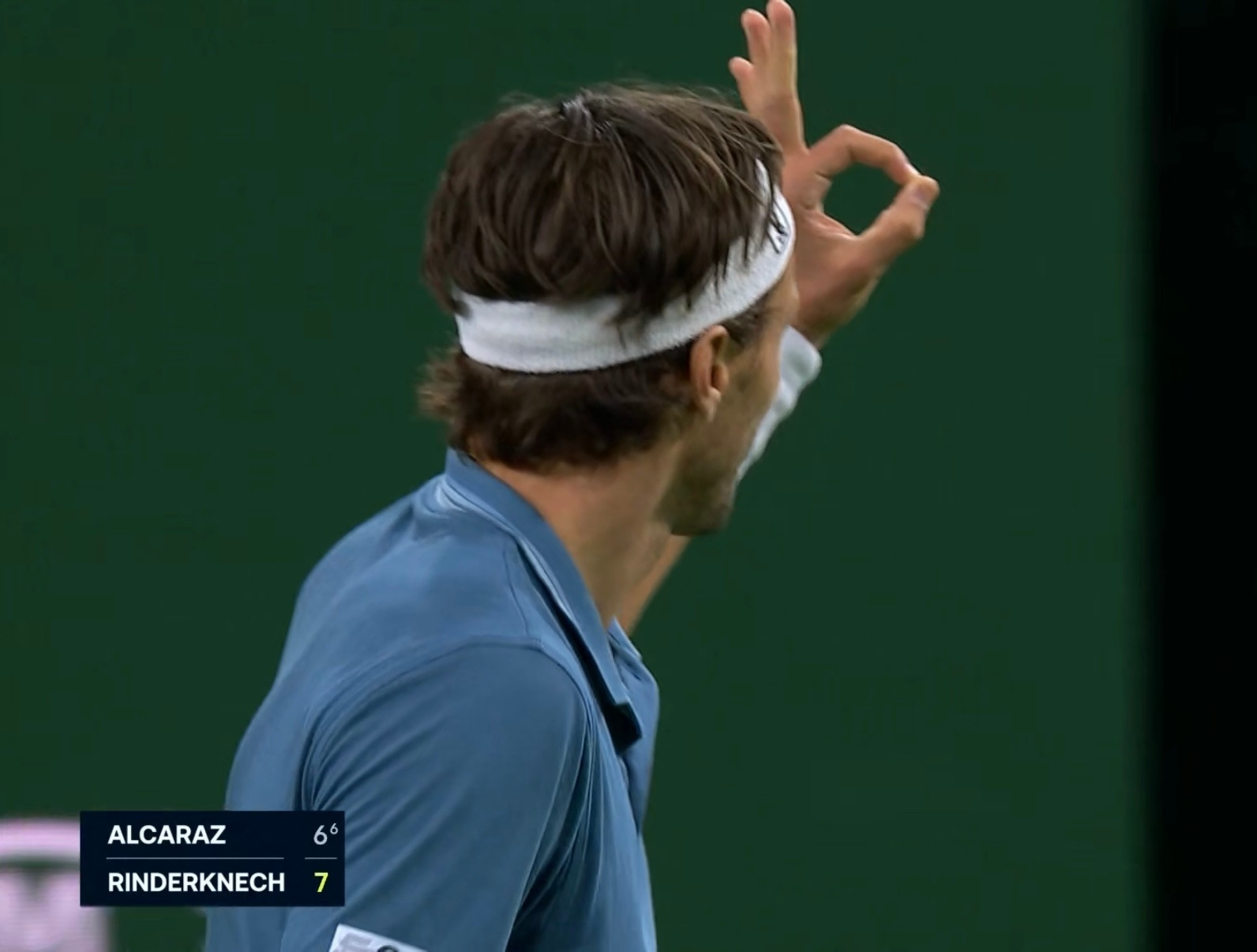 阿卡本赛季第三次丢掉首盘应该还能翻吧~印第安维尔斯1000赛