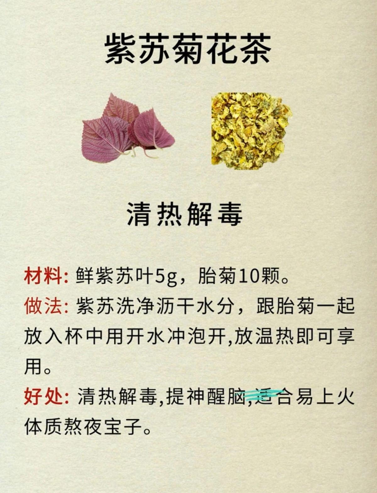 中医建议：多喝紫苏饮，赶走陈年寒湿！紫苏乌梅茶，生津解渴，清热解毒；紫苏姜糖茶，