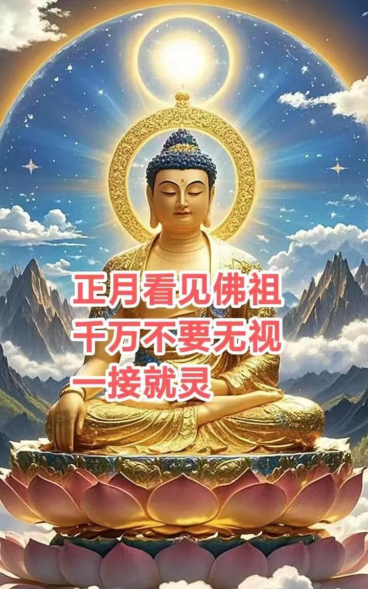 正月看见佛祖，千万不要无视，佛祖保佑你们全家平平安安，健健康康，百病消除，财源