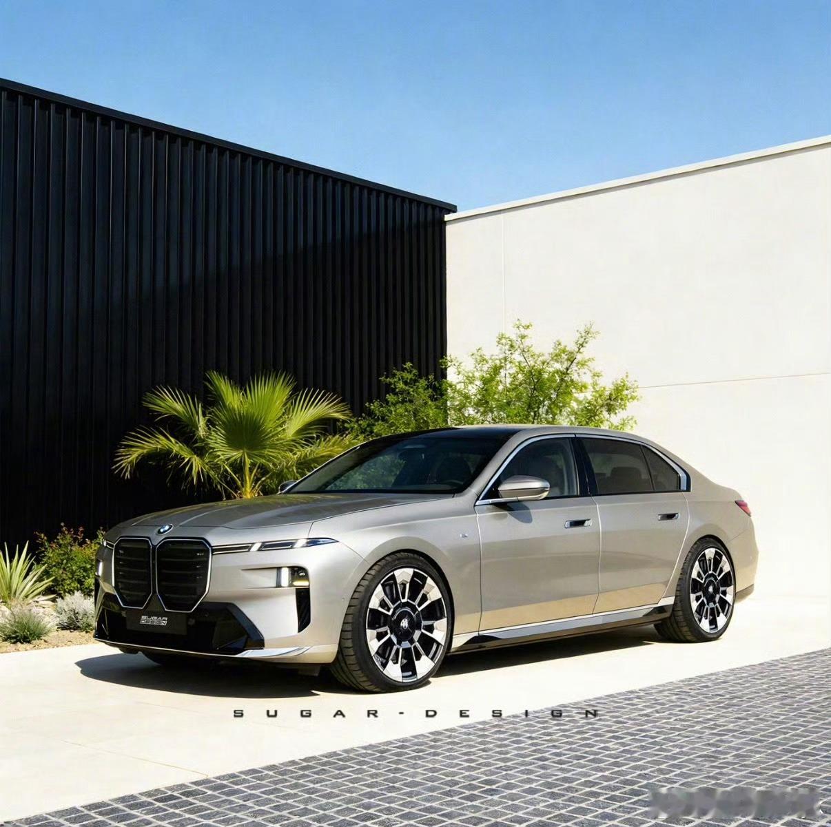 宝马7系中期改款宝马7系，这确实有点儿劳的感觉了大v聊车