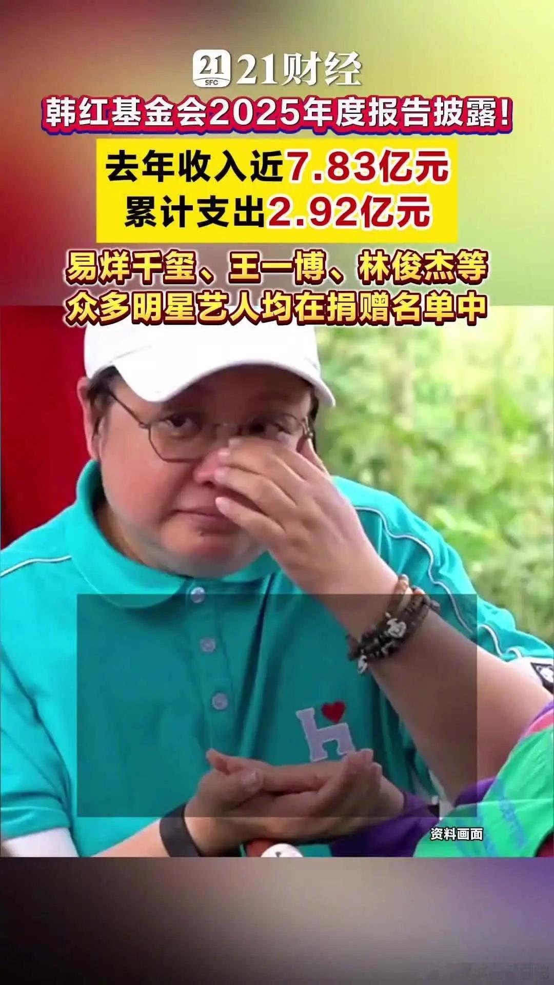 王一博个人捐款200万王一博韩红基金会2025年度报告披露！去年收入近7