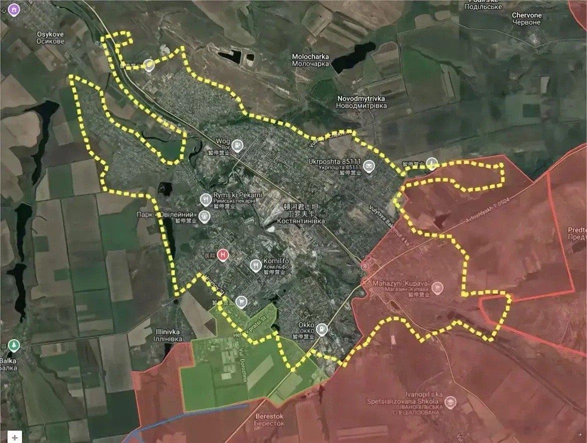 顿河康斯坦丁诺夫卡告急！俄军三面攻入市区，乌军补给线被切断。最近顿巴斯战豆前线就