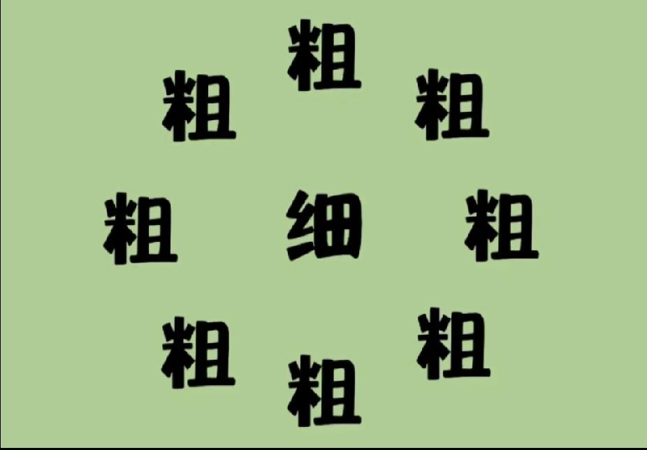看图猜成语！一堆粗字藏1个细字，你能秒猜出吗