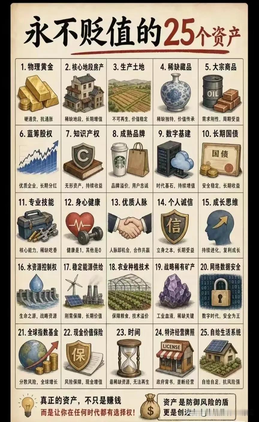 这25个资产，都永不贬值？
