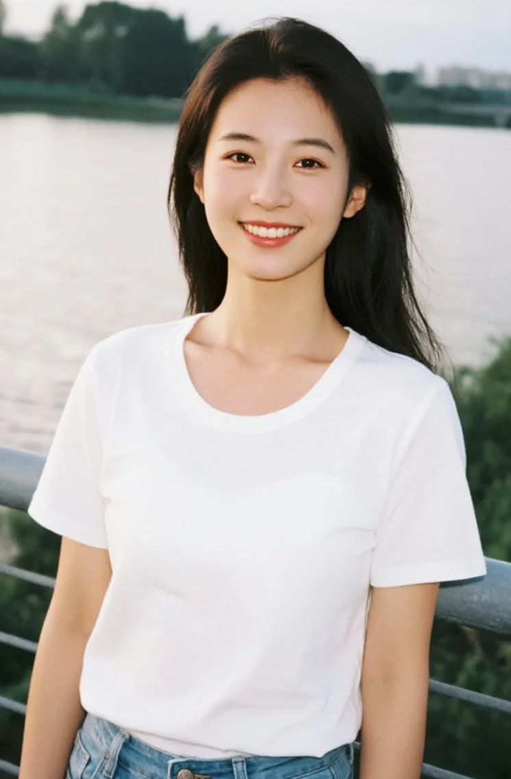 小姐姐的甜美笑容，像糖果一样甜