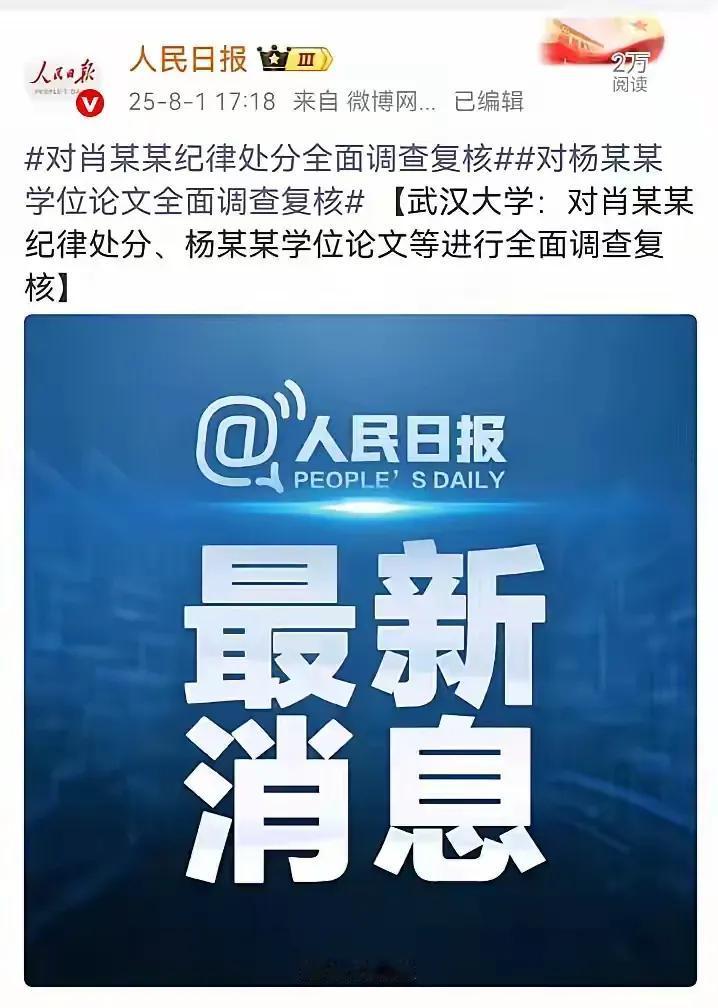 光宗耀祖了！杨某媛竟然上人民日报了！被评为的优秀论文要进行全面调查复核！估计