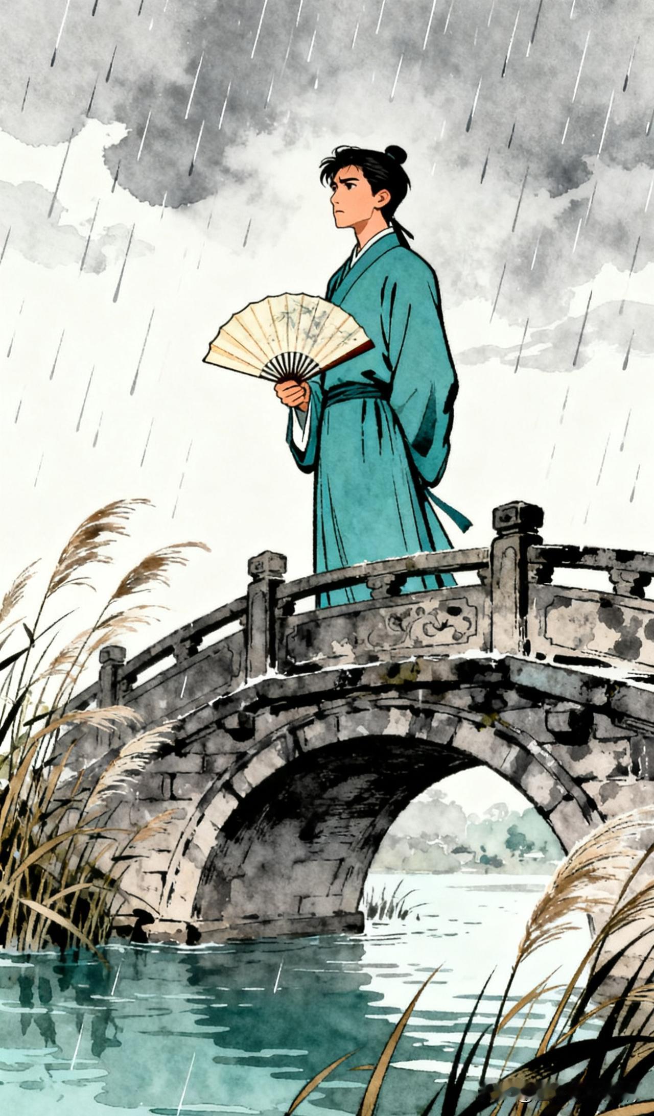 鹧鸪天·故人一别音容两渺茫，几回孤影立斜阳。秋山尽处云踪断，夜雨来时烛