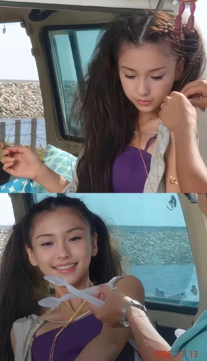 Angelababy有没有do脸，看看她16岁的样子就知道了，原生态就是美​​
