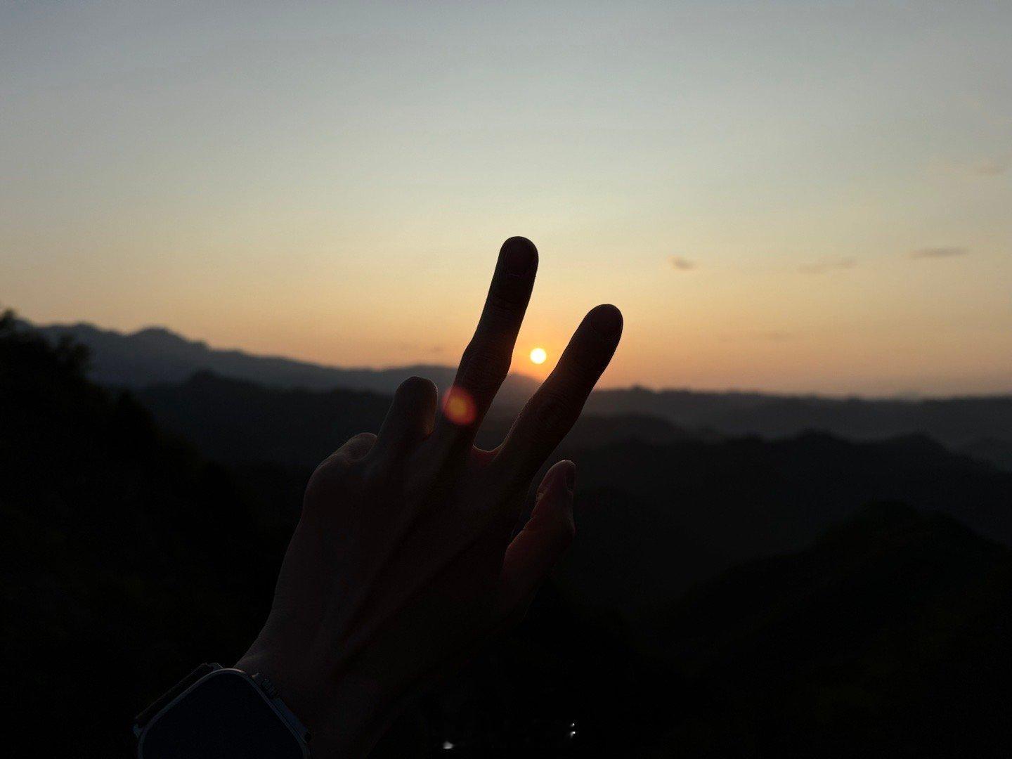 回味今日的山岭日出🌅～​​​