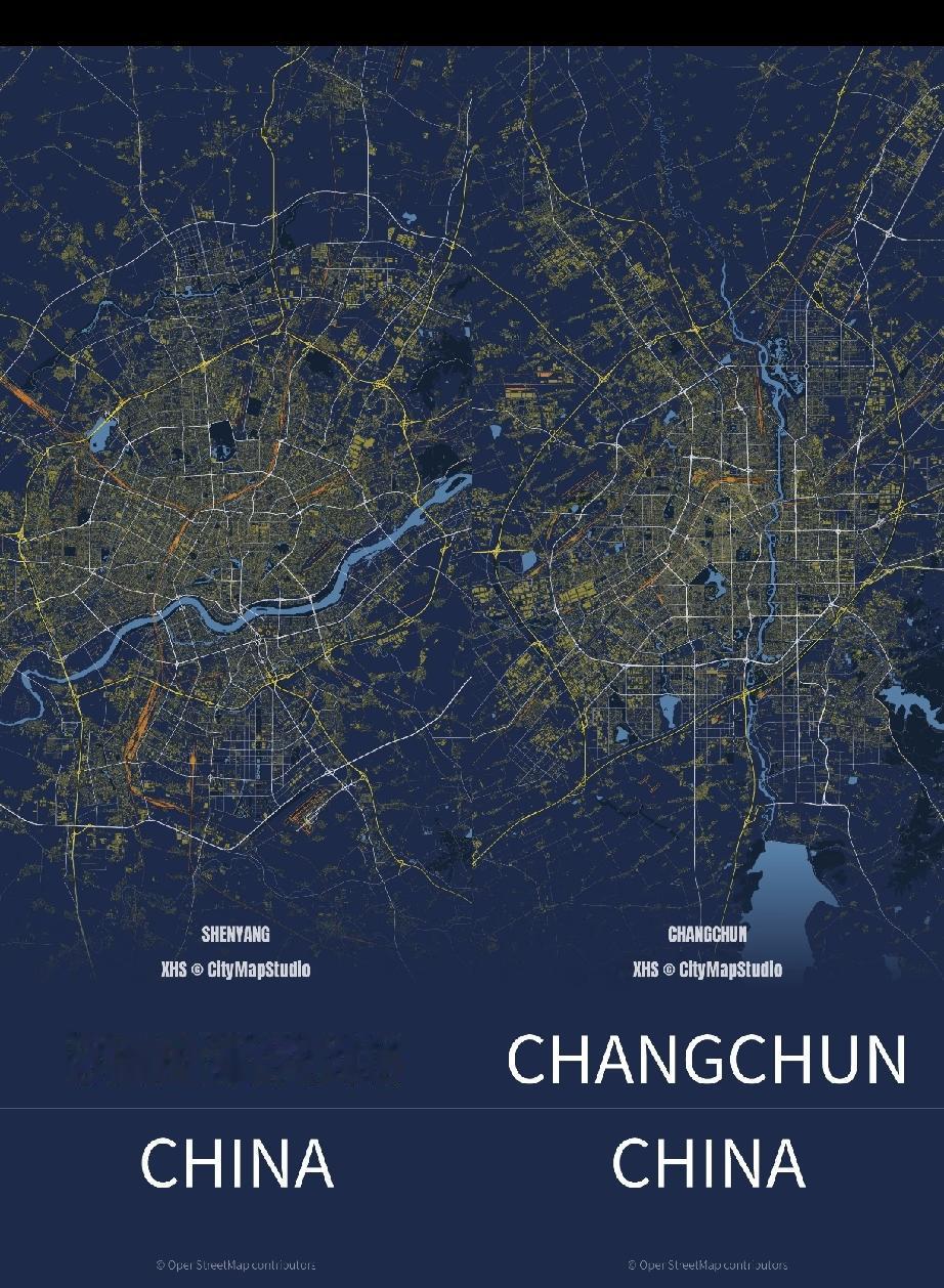 长春这个地图深刻的说明一个机场一条铁路对一座城市的影响有多大。[捂脸哭]长春地