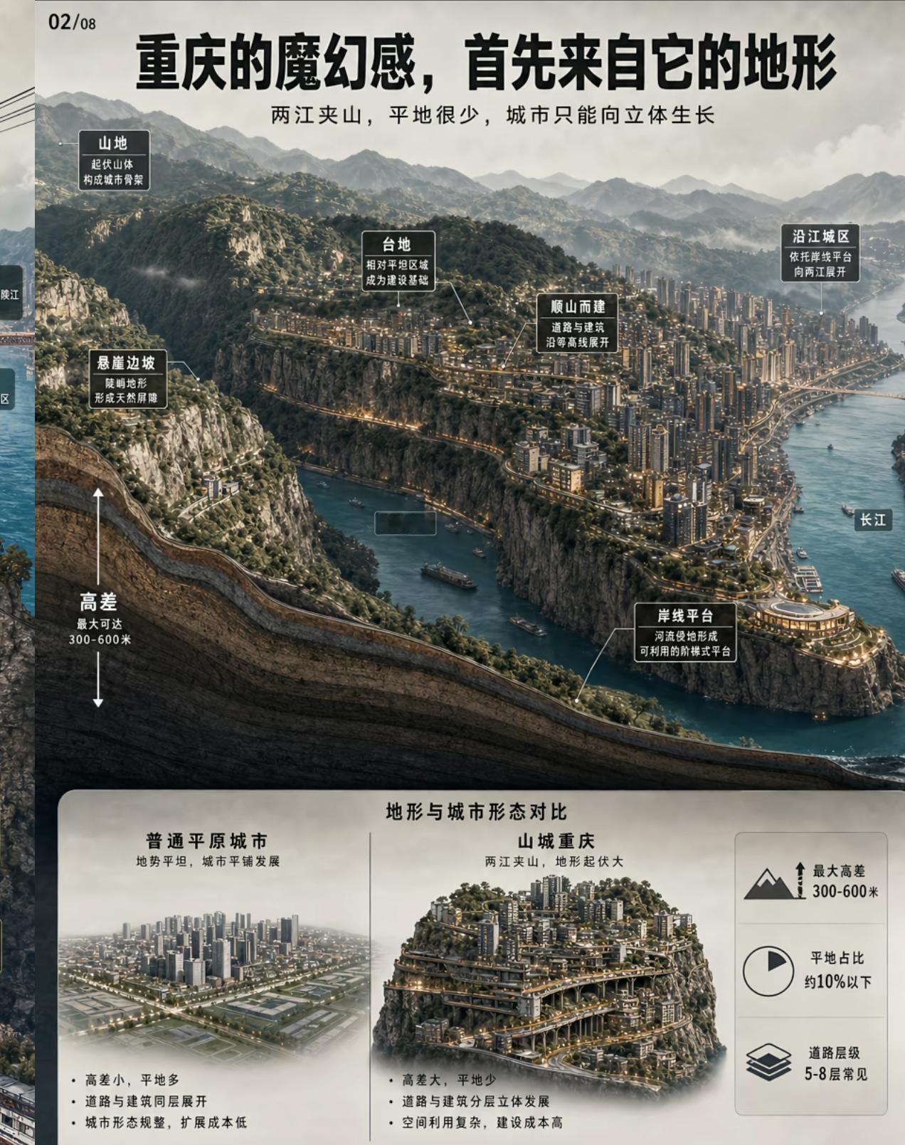 重庆很好玩，就是太阳少！我所在的城市西安，晴空万里是常态，秋冬季节经常