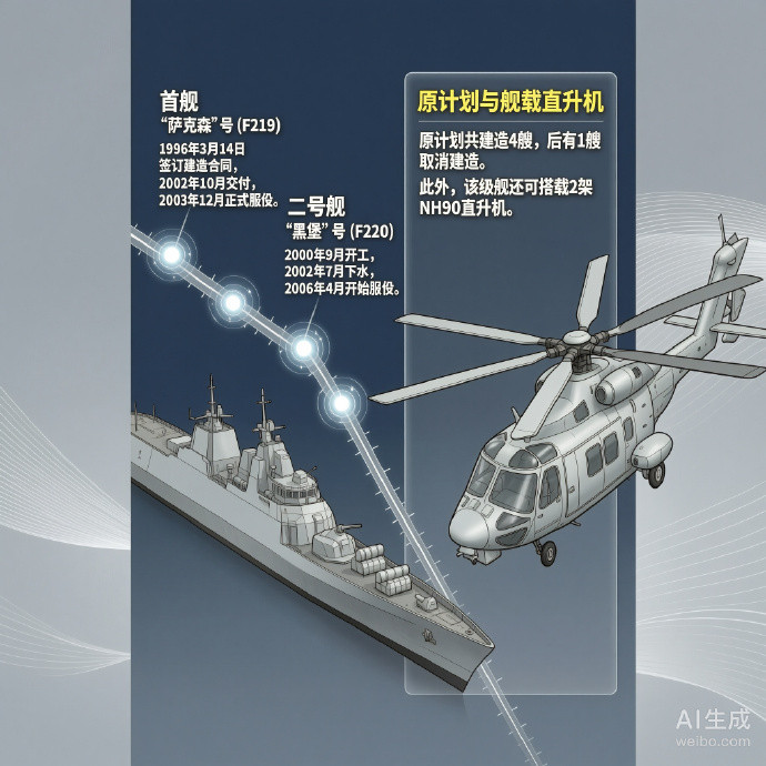 军事ai新视野德国“萨克森”级护卫舰“萨克森”级护卫舰是德国于1999年开始建