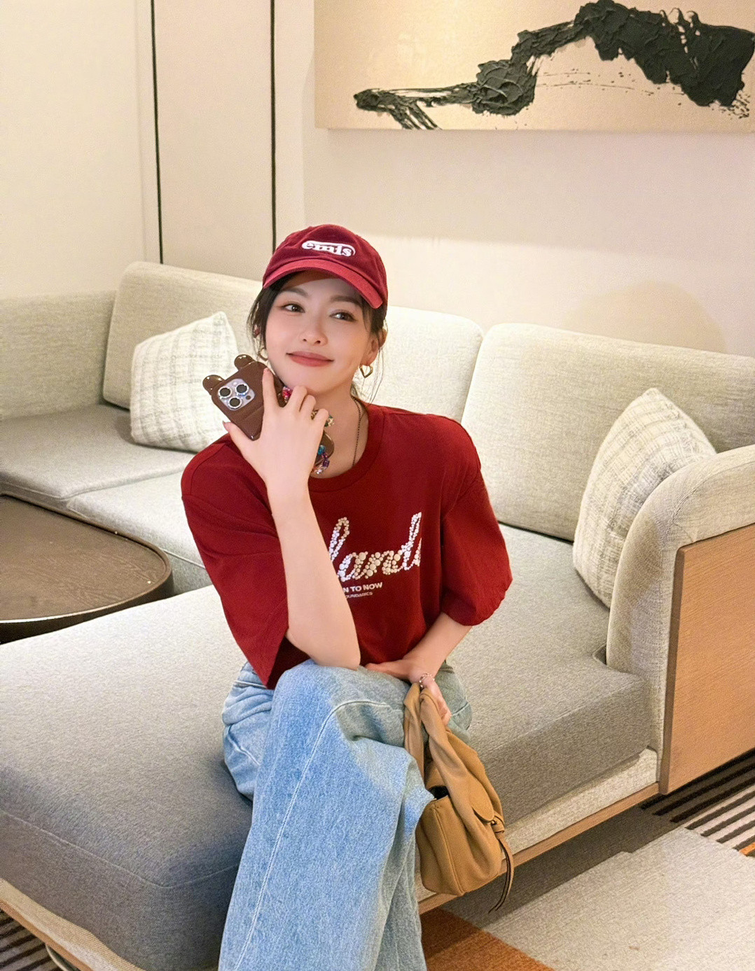 唐嫣是夏日的一朵红玫瑰吧🌹好清新的颜色哦！​​​