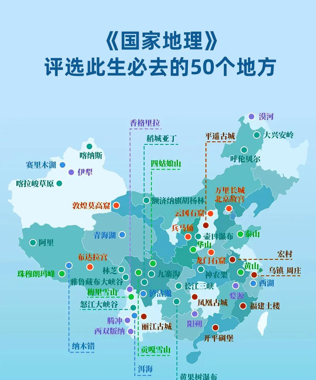 50个此生必去景点，你都去了哪些？