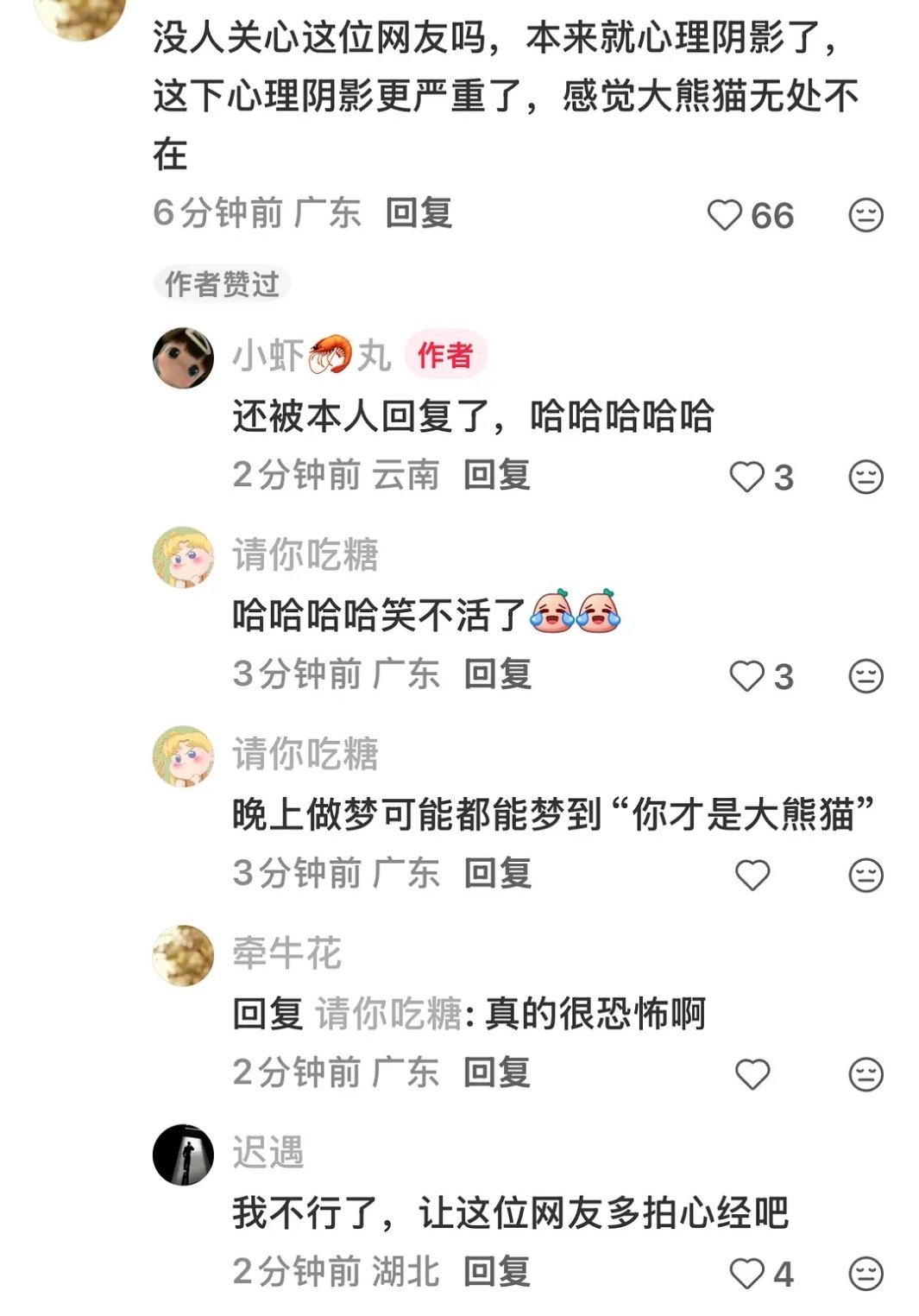 第五季｜我真笑不行了，这位网友本来就怕大熊猫还被大熊猫本人回复了半熟恋人半熟恋人