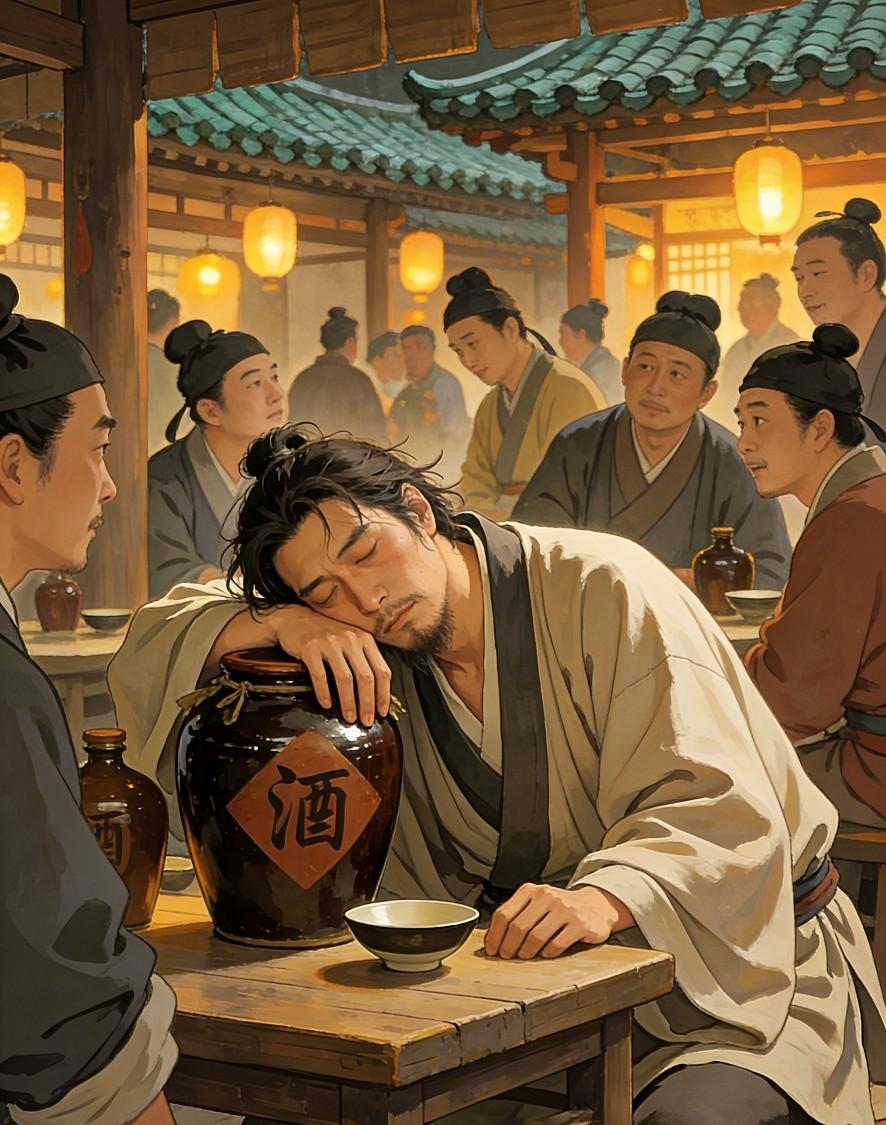 魏晋时期，洛阳城的酒肆里，总坐着一个疯疯癫癫的人——阮籍。他常常喝得酩酊大醉，