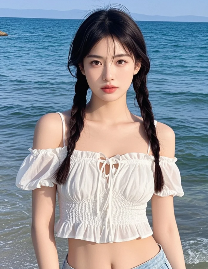她站在海边不说话，却像极了你藏在心底的初恋