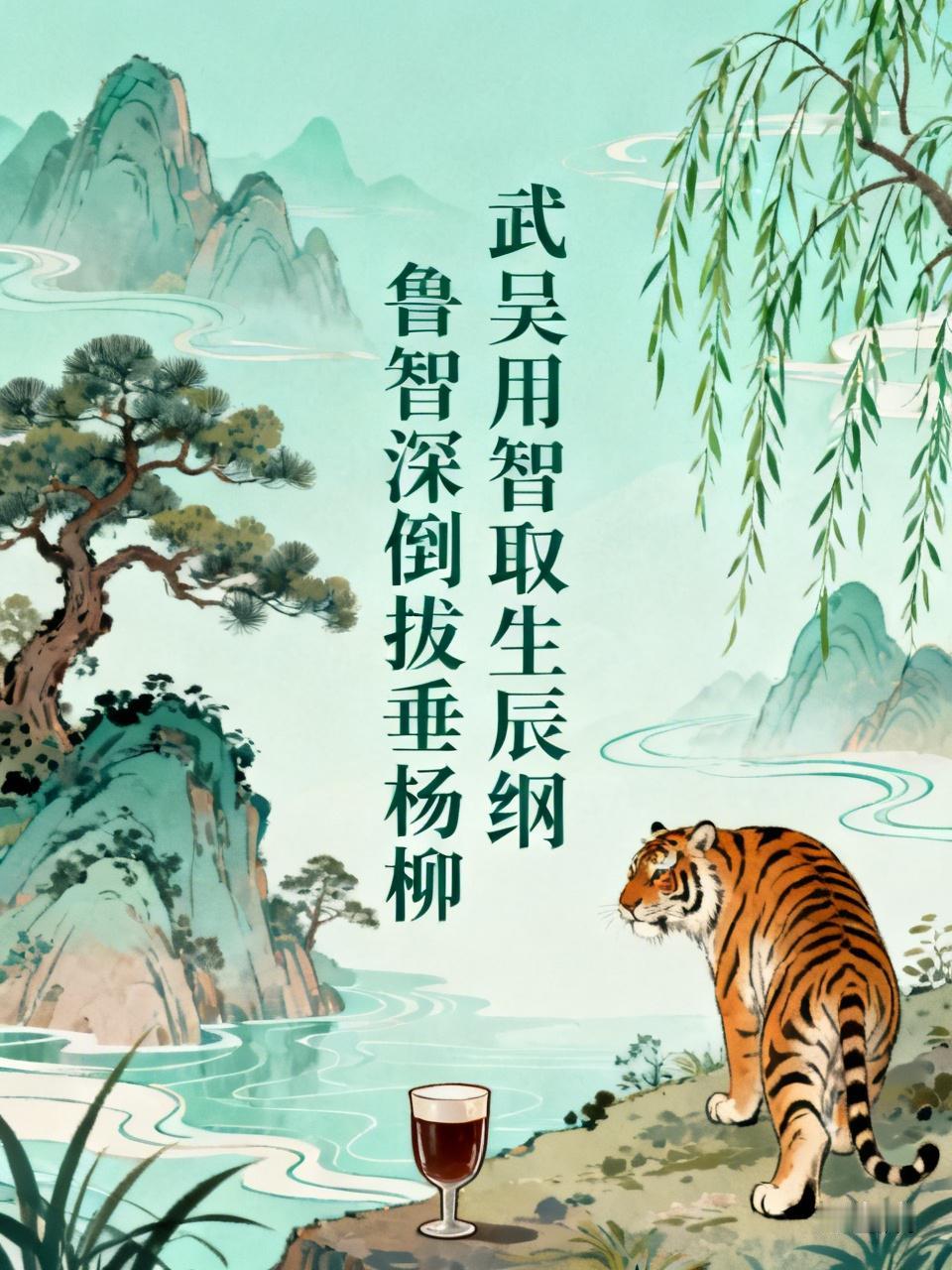 证明看过《水浒传》，用简短语句就能搞定。比如“武松打虎”，景阳冈下那只凶猛老虎被