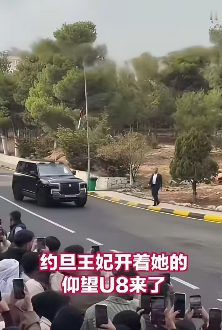 比亚迪把一辆仰望U8卖给了约旦的王后而且人家还很喜欢这辆车，居然开着这辆车出来炸