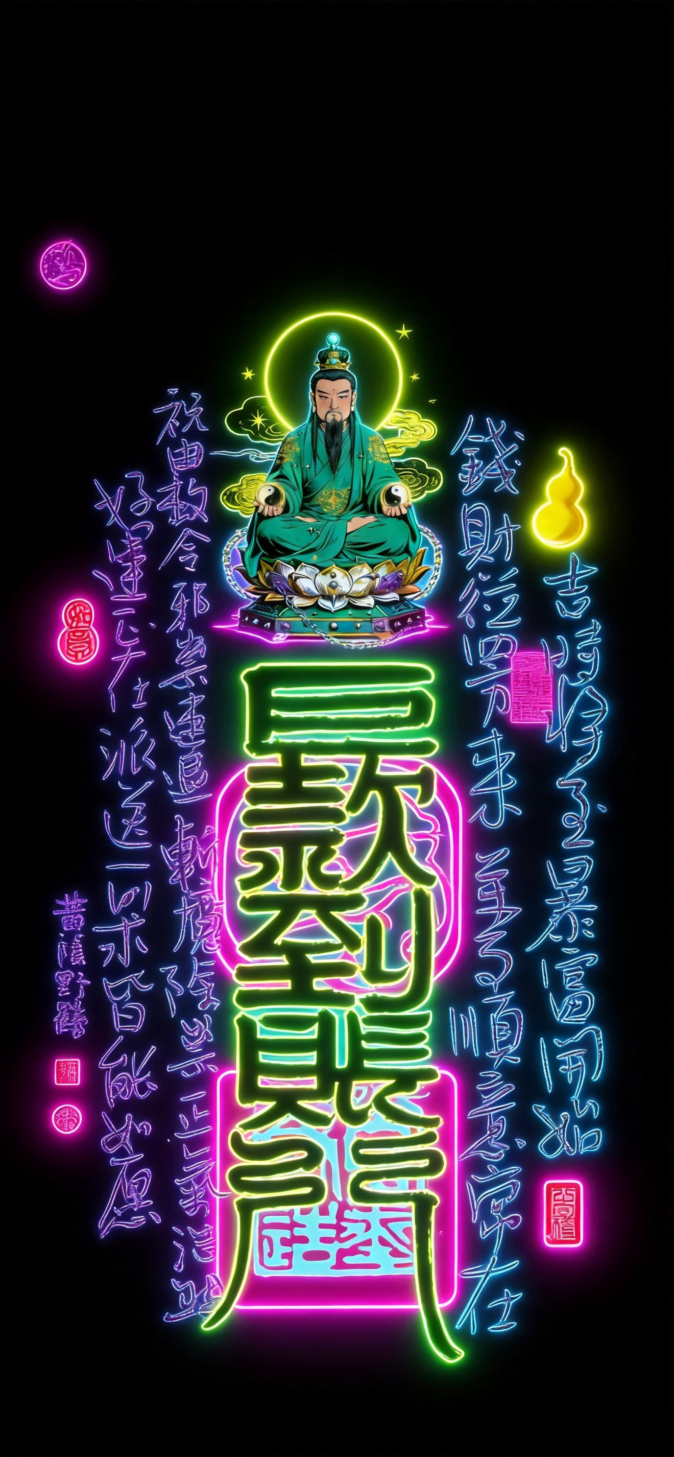 壁纸赛博朋克，很合适端午的系列端午安康壁纸设计赛博朋克