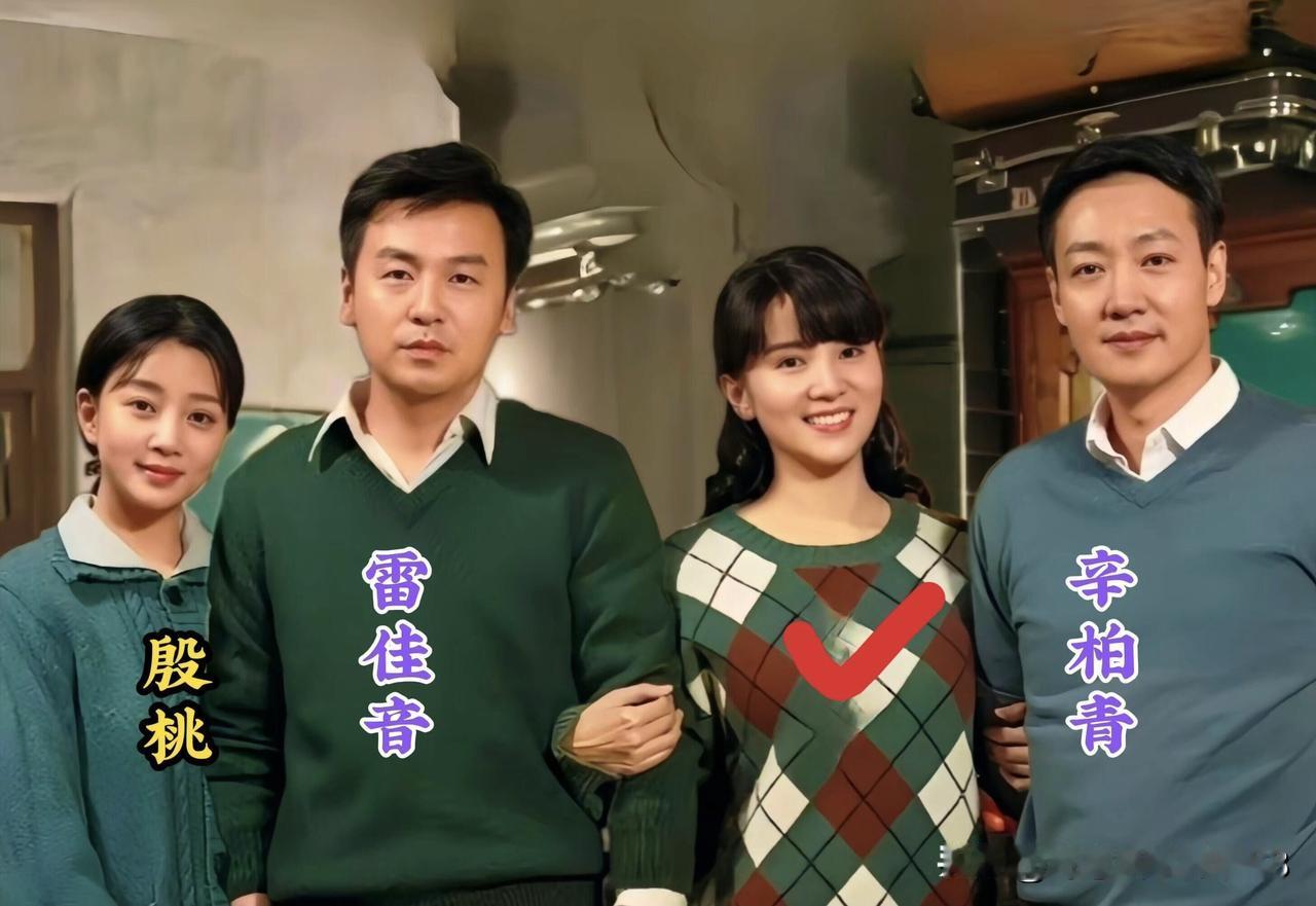这几位都是演技派的明星，雷佳音颜值高，但演技没有辛柏青好。左边的殷桃从年轻开始就
