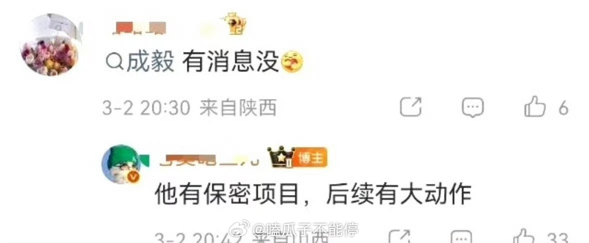 成毅的🍉：保密项目后续有大动作！
