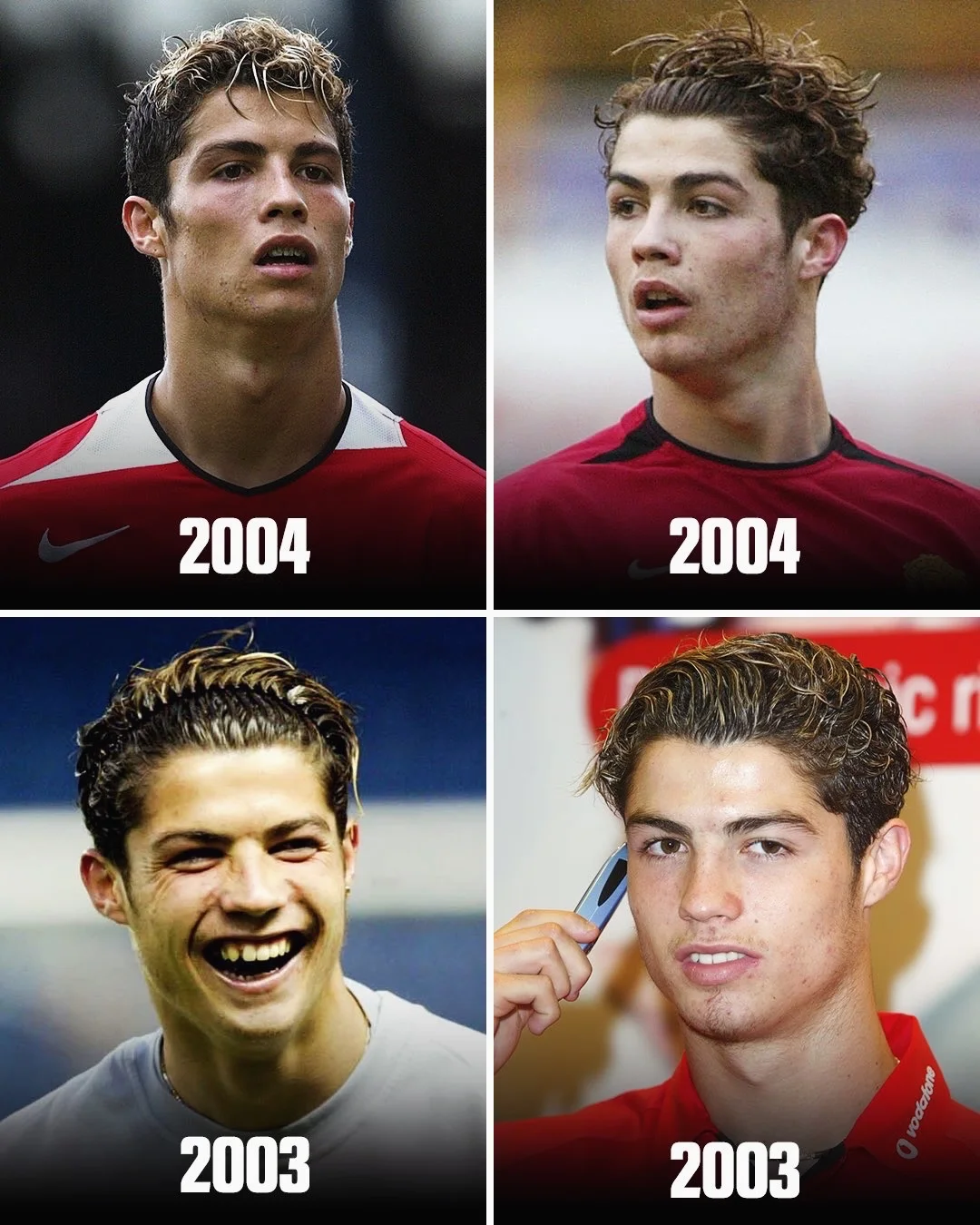 C罗2004—2026的发型变化！