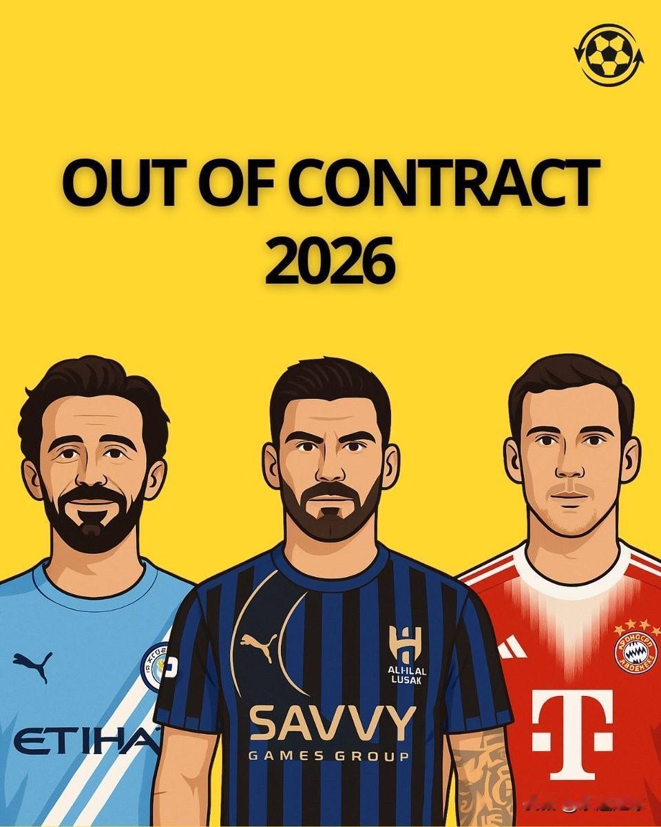 最新更新：2026年合同到期的球员名单：🔸乌帕梅卡诺（拜仁慕尼黑）🔸