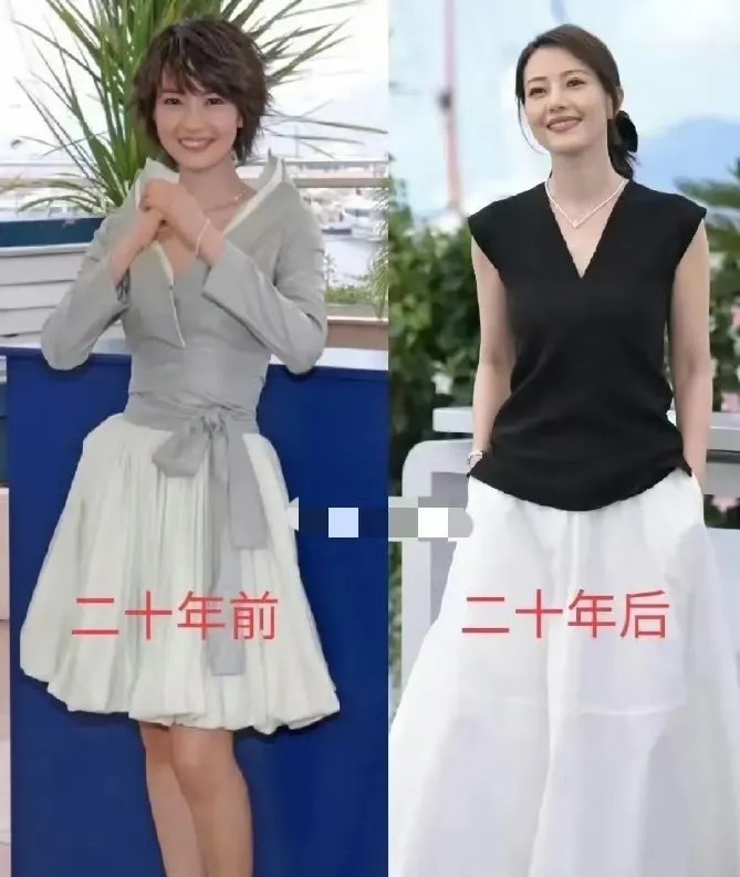 45岁的高圆圆，状态也太绝了！纯天然美人，一笑心都化了。发现没？她比20多岁时还