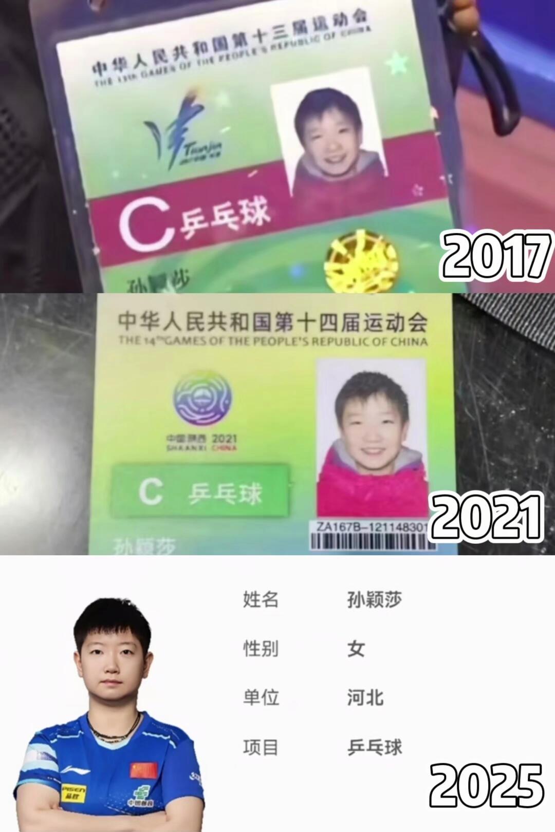 全运会证件照，终于用小大人的照片了！特别萌的乖宝，十来岁时笑眯眯的小猫，莎妹就