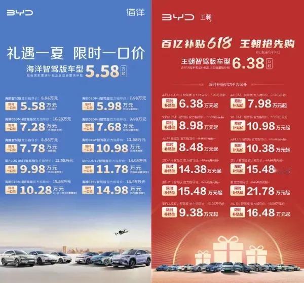 价格战现在又开始了！始于比亚迪，各家也都紧急跟进，车子销量也带动了，比亚迪海
