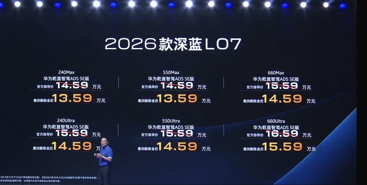 确实是相当卷啊，2026款深蓝L07价格公布，240Max版只要13.59万起售