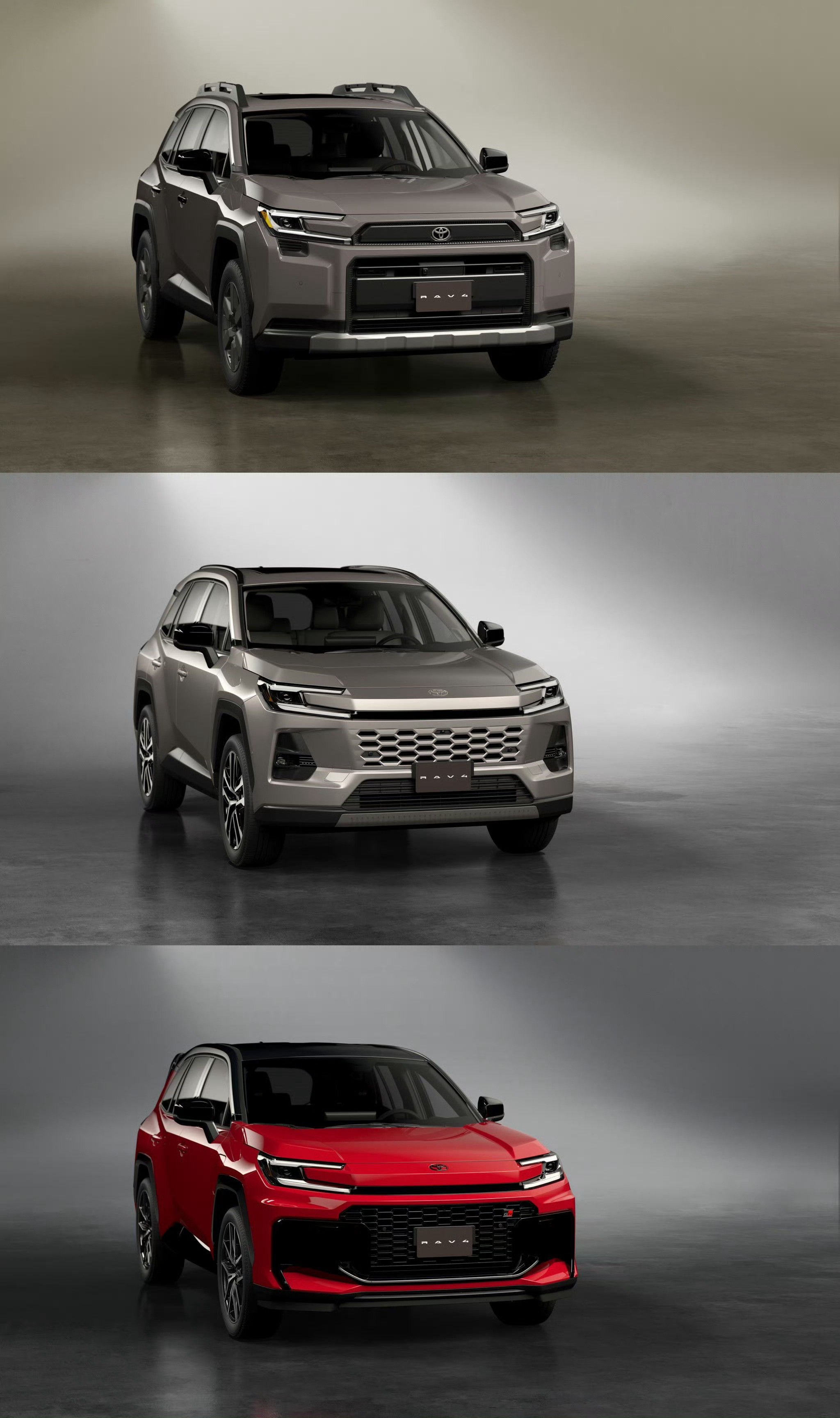 新一代RAV4来了丰田直接把一台车弄成三种风格，有点意思，有点既要又要的意思颜值