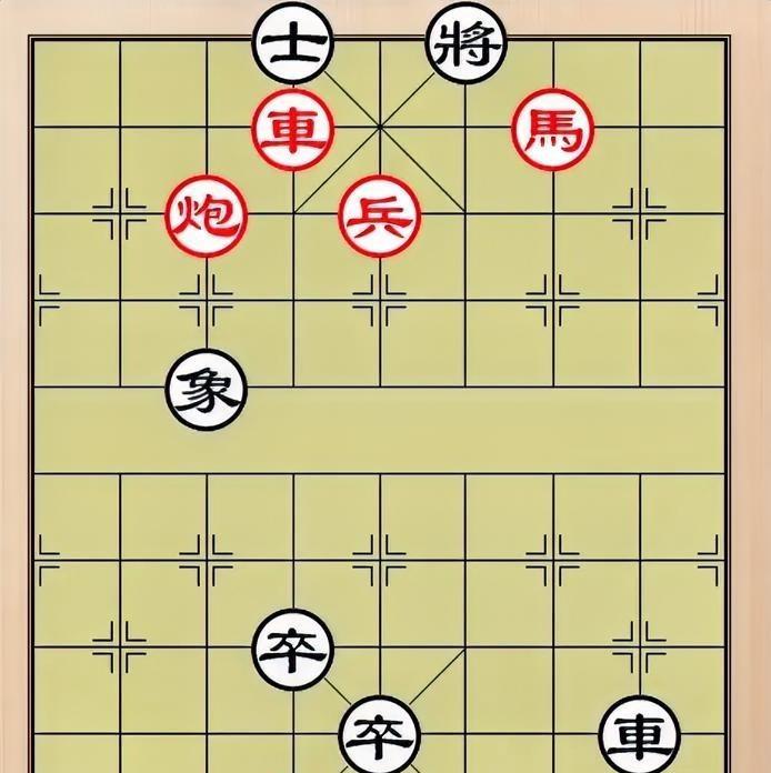 面对黑棋三鬼拍门一步即杀的困境，拥有车马炮兵四子归边的红棋，该如何运子才能解杀反