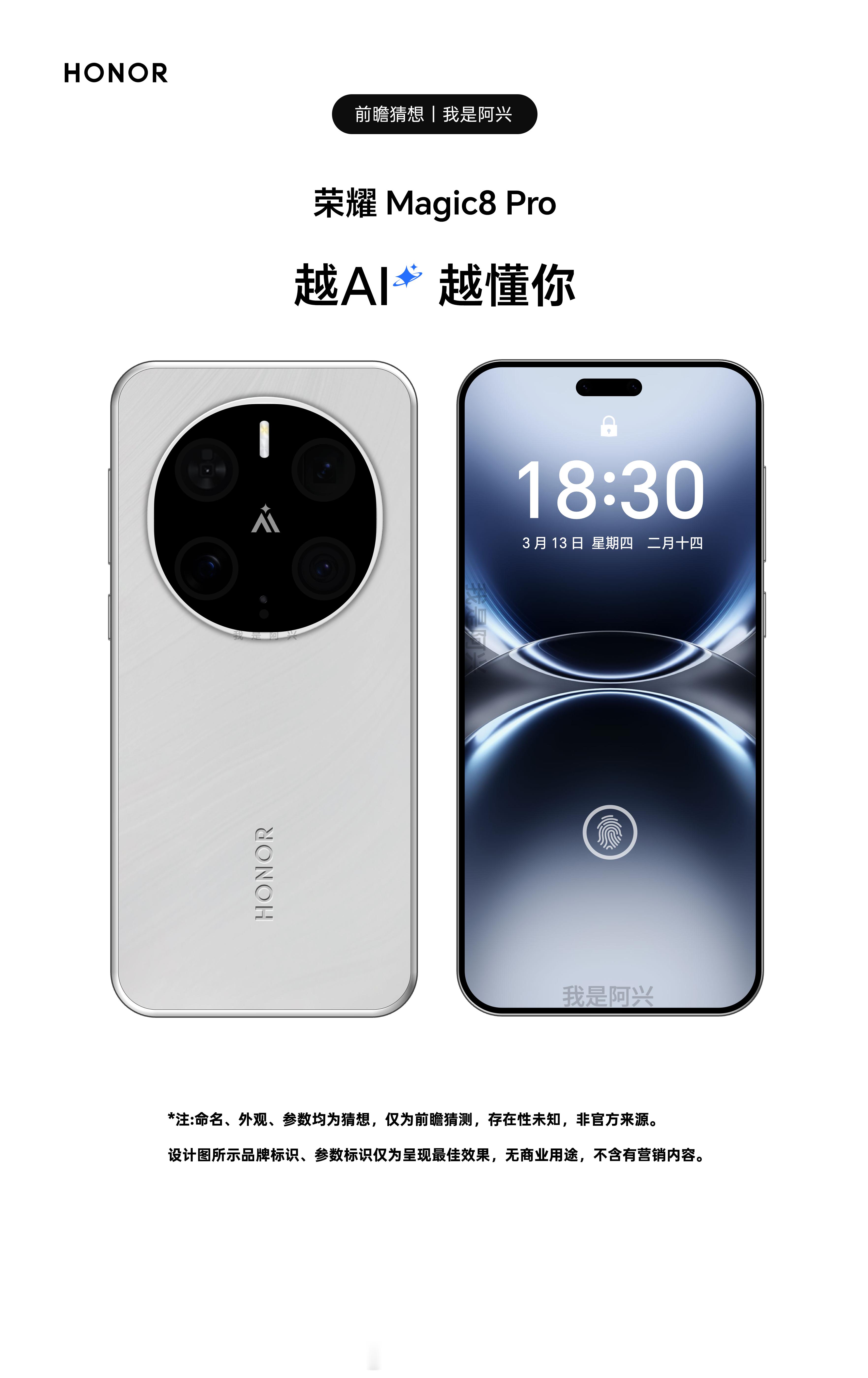 新机来了我又给荣耀Magic8Pro设计了两个模组设计，大家觉得那个好看？数