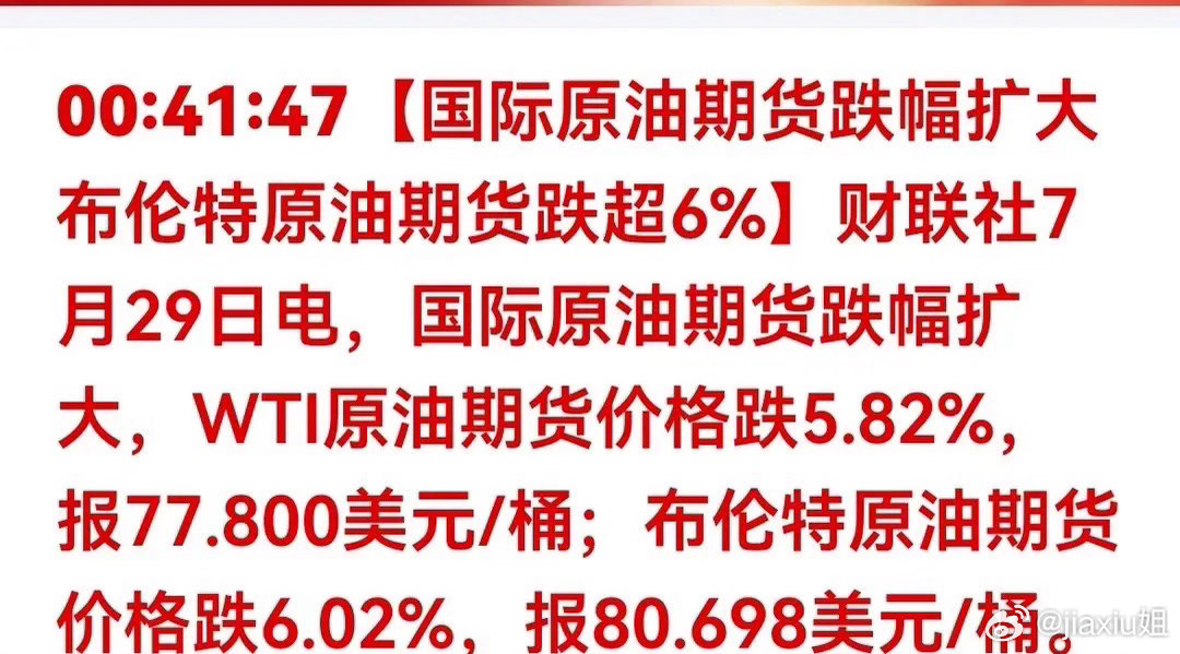 突发！国际油价大幅跳水！A股机遇+风险一次性讲透隔夜外围突发大变化！国际油价迎来