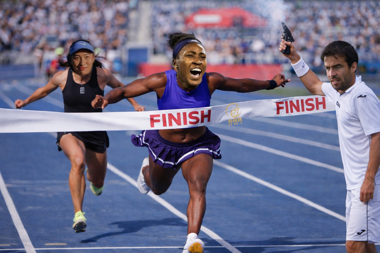 如果WTA所有球员进行一场100米直线赛跑，你觉得谁会赢得冠军？郑钦文：“我